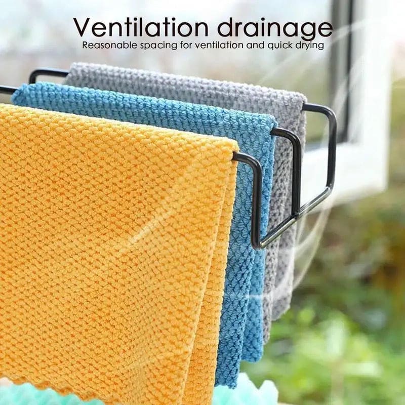 Iron Dishcloth Storage Rack, Creative Fabric Kitchen Rack, Wall Mounted Iron Shelf, Countertop Multifunctional Towel Rack, Wrought Iron Rag Basket, Sink Sponge Drain Rack Iron Dishcloth Storage Rack, Creative Fabric Kitchen Rack, Wall Mounted Iron Shelf, Countertop Multifunctional Towel Rack, Wrought Iron Rag Basket, Sink Sponge Drain Rack